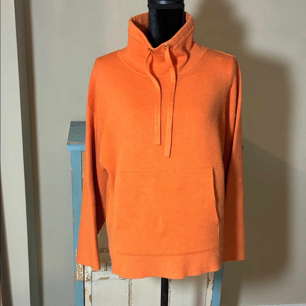 NWOT Ruby Rd.  Vibrant Orange Cowl Neck Sweater. Size Large